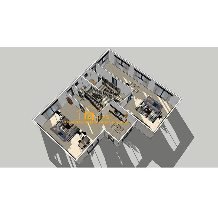2025 New Tech Pre Made Cement Housing Elegant Prefabricated Modular Container Houses Eco-Friendly Supermarket Gym