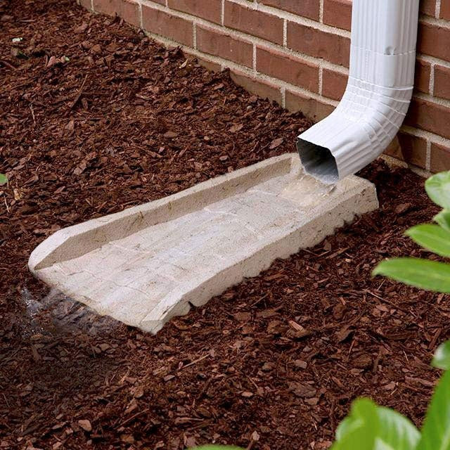 PP Grey Modern Splash Block Guards for Rain Gutter Downspout Extension 54x27x5cm Garden Use