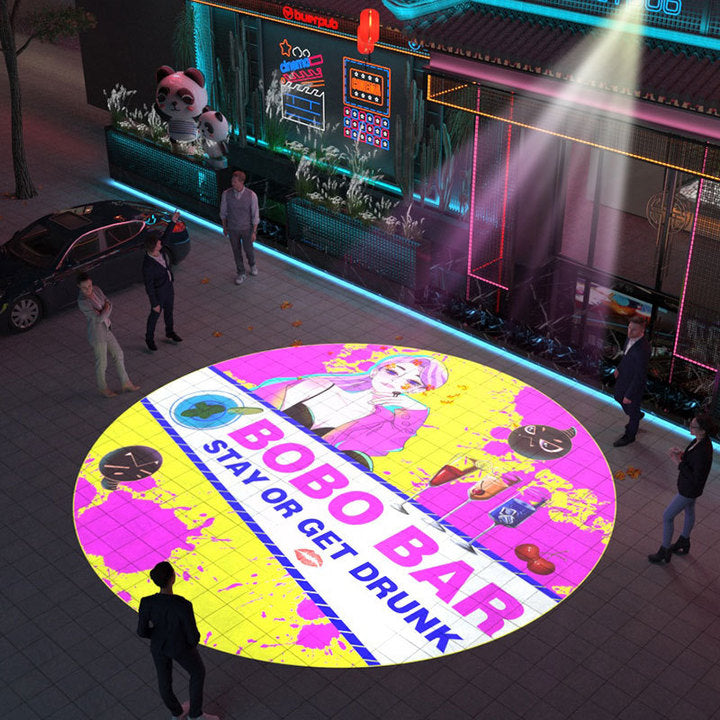Aluminum Lamp Body Projector Outdoor Rotate Gobo Advertising 40W-100W Waterproof Logo Text Projection