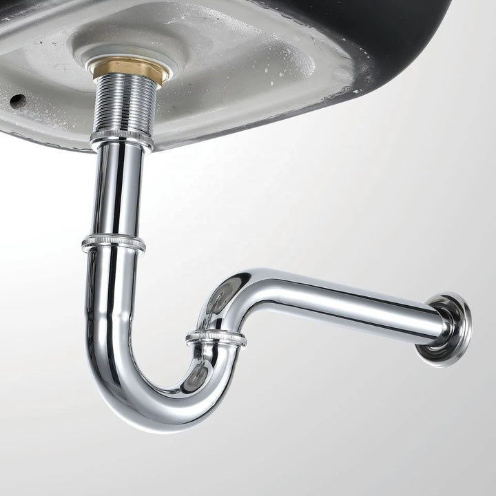 Modern G1-1/4' Bottle P Trap Wholesale Chrome Plated Brass P Drain Pipe for Bathroom Lavatory Use for Basin Waste
