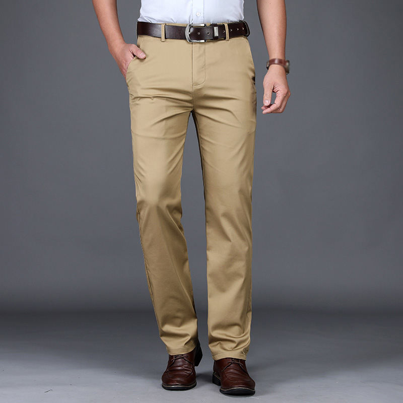 OEM Streetstyle Wholesale Blank Office Khaki Mens Golf Pants Black Cotton Spandex Chino Casual Men Golf Trousers