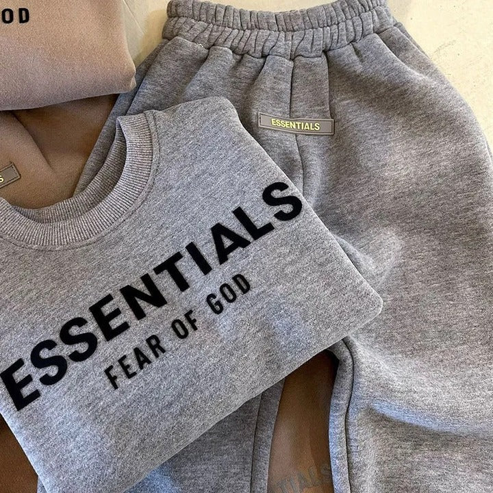 Wholesale Autumn and Winter Neck Casual Boys and Girls Letter Printing Sweater Fashion 2 Piece Set of Children's Sports Hoodies
