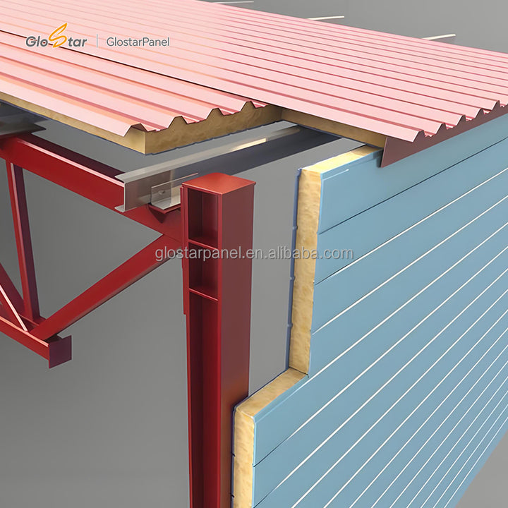 CE 50mm 75mm 100mm PU/Rock Wool Sandwich Panels with Fireproof and Waterproof Qualities Perfect for Roofing and Wall Systems