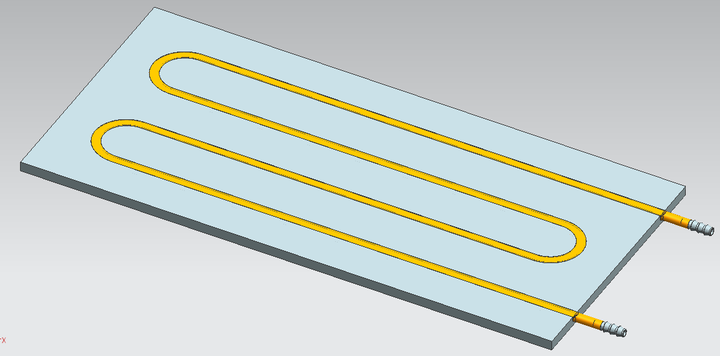 Custom Liquid Cooling Heatsink Aluminum Cold Plate with Cooper Tubes Water Cooling Plate