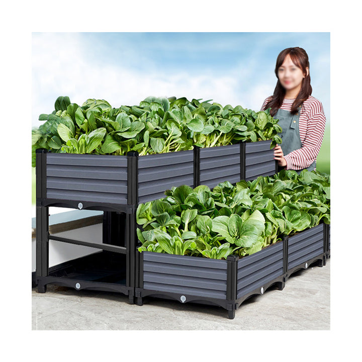 Large Tall Nursery Indoor/Outdoor Garden Planter Box Vertical Rectangular Flower Pot for Home Use