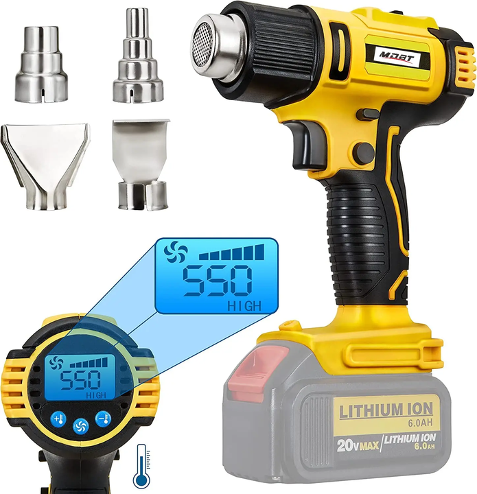 High Power Spray Battery Operated Heat DIY Spray Gun Rechargeable Lithium Wireless Heat Gun