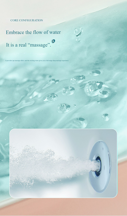 Japanese Acrylic Rectangular Bathtub Small Apartments Modern Freestanding Soaking Constant Temperature Deep Surfing Massage