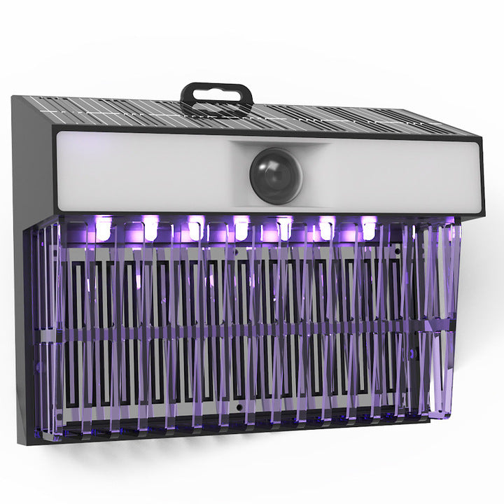 Solar-powered Light-sensitive Bug Zappers Indoor Outdoor Dual-use Mosquito & Fly Trap with IP33 Rating Electric Shock Technology