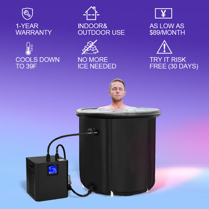 2024 Quick Delivery Ice Bath Water Chiller Cooling System 0.3HP Recovery Cold Plunge Water Chiller Machine for Ice Bath