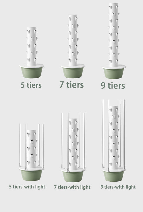 Outdoor Indoor Home Vertical Farming Growing Tower for Vegetable Garden Aeroponics Tower with Light Hydroponics System