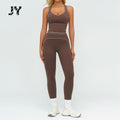 JY New Arrival fitness jogging women's exercise set, tight fitting high waist comfortable breathable women's yoga set