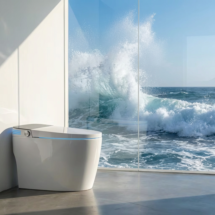 New Style Home Wc Intelligent Toilet Automatic Open Sensor Flush Bathroom Auto Close Smart Toilet with Seat Warmer