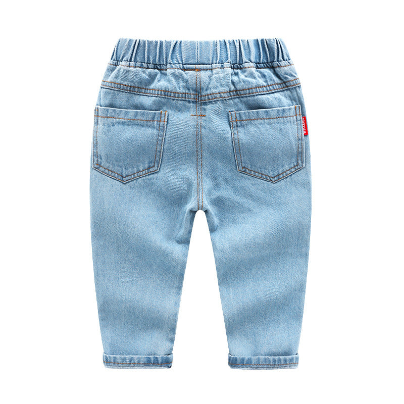 Simple Fashion Baby Boys pants jeans Cotton Jeans for Spring Children's Denim Trousers Kids Pants