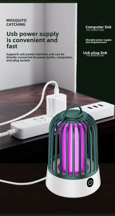 Electric LED Killer Bug Zapper Racket Portable Outdoor & Indoor Mosquito & Fly Trap Battery Included IP33 Rated PURPLE Light