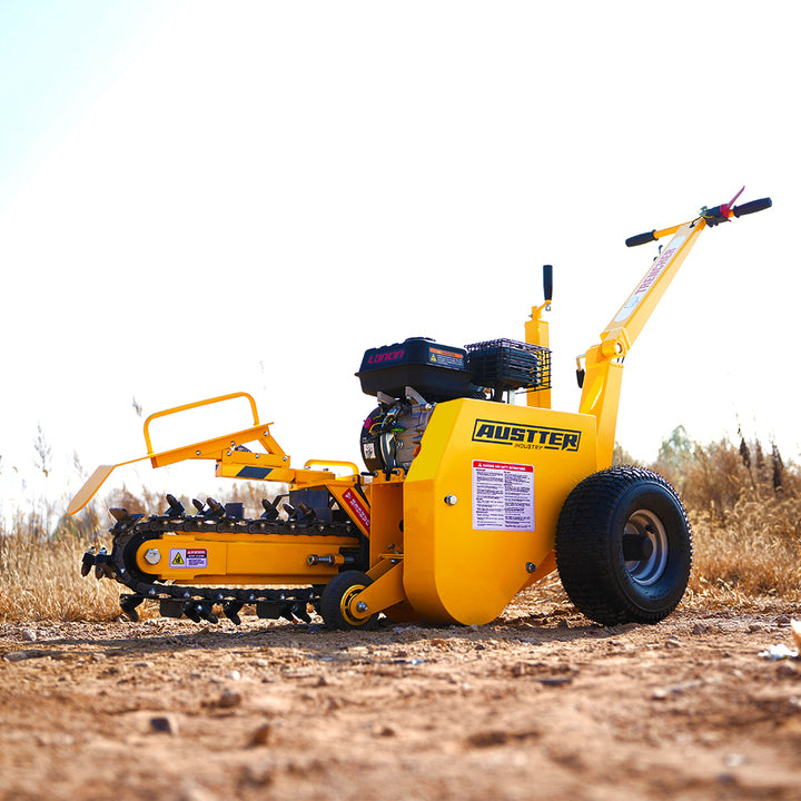 AUSTTER Small Trench Digger Mini Cable Chain Mini Trencher Machine with Ducar /Lifan /Loncin 7hp Gasoline Engine