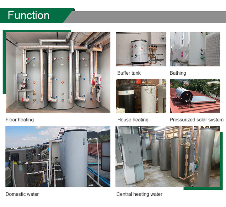 Quality Certified Stainless Hot Water Heatpump Solar Panel Chauffe Eau Solaire Thermosiphon DHW Heat Pump Water Storage tank