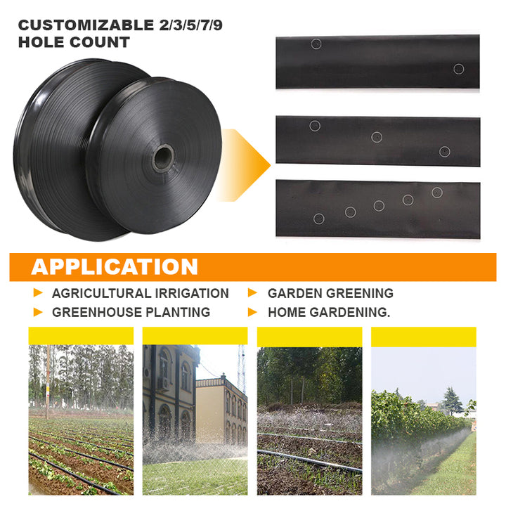 Agricultural Water Irrigation System Rain Pipe Hose Laser Spray Irrigation Pe Plastic Tubes Rain Spray Tape for Farm Garden