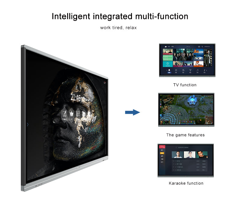 55 65 75 86 98 Inch Interactive Whiteboard Flat Panel 4K Conference Display Touch Smart interactive boards For Classroom