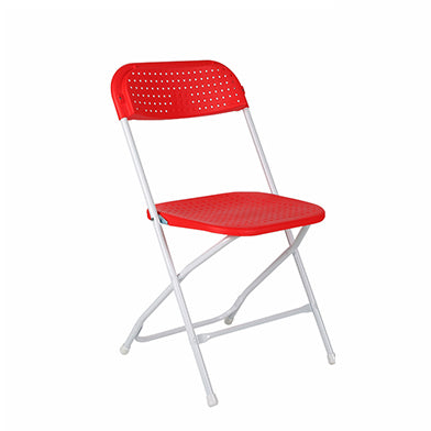 Wholesale Outdoor Red Ceremony Wedding Decoration Plastic Restaurant Fan Back Folding Chairs for Events Provide ODM/OEM Service