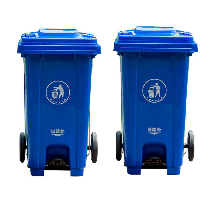 Customizable HDPE Industrial Public Outdoor 100L 120L 240L 360L 660L 1100 Liter Mobile Foot Pedal Waste Bin With Wheel