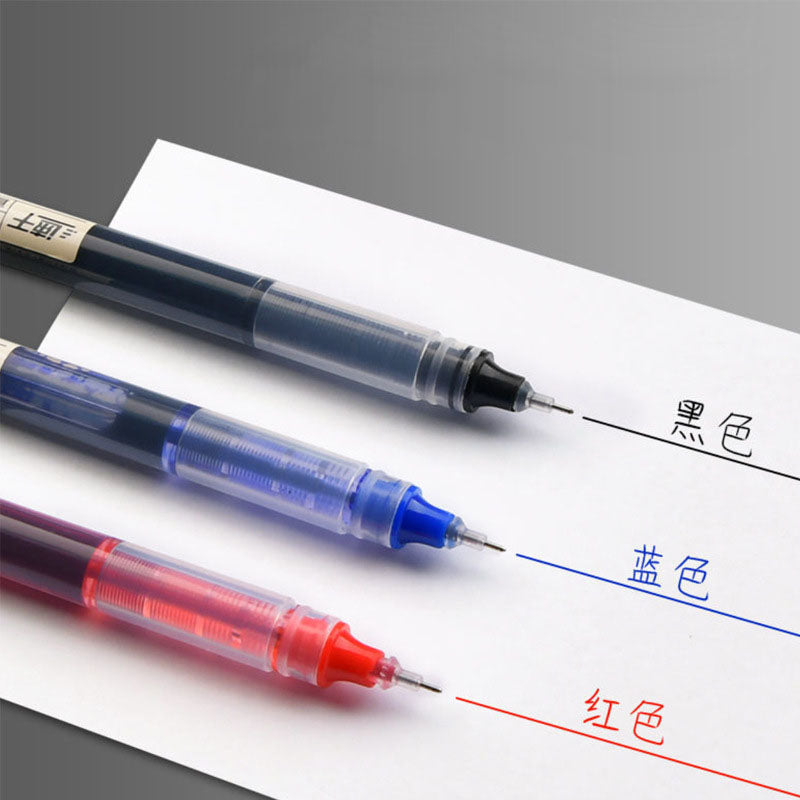 straight liquid quick dry 0.5mm needle tube refill Gel Pens Set Stationery Supplies roller ball pen