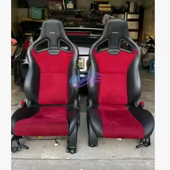 Universal High Quality Pvc Leather Racing Bucket Seats Simulator Gaming Station Adjustable Sim Bucket Carbon Fiber Back Seats