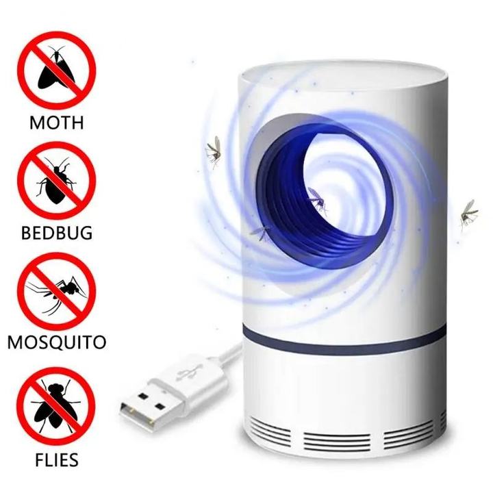 USB Powered Bug Zapper Lamp for Indoor and Outdoor Home Use LED Mosquito Killer Light with Fly Trap Silent Operation