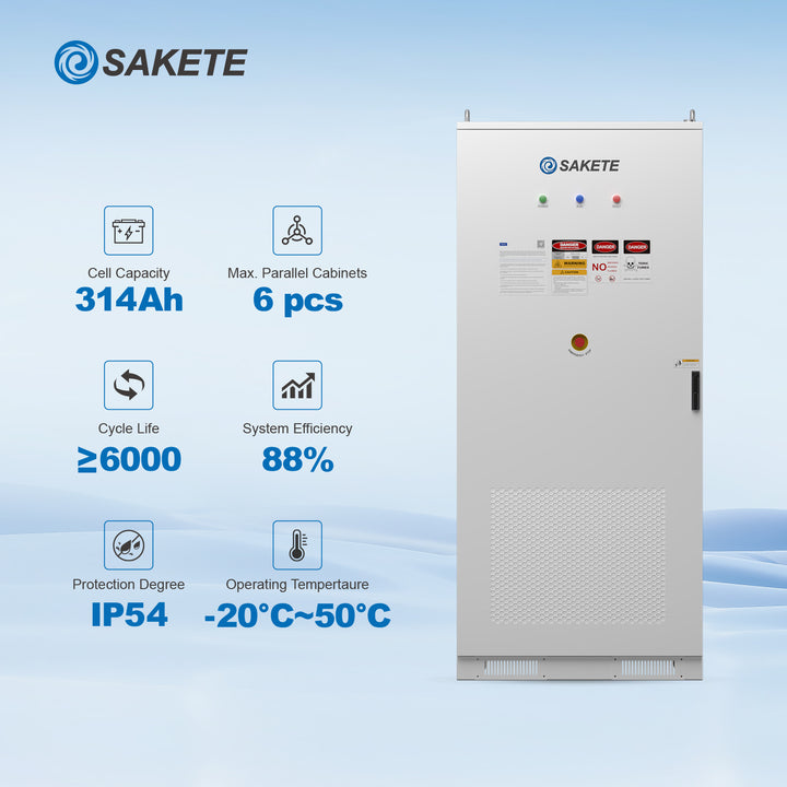 All-In-One Battery Energy Storage Container 250kWh 261kWh off Grid Solar Power Systems Compatible with Diesel Generators