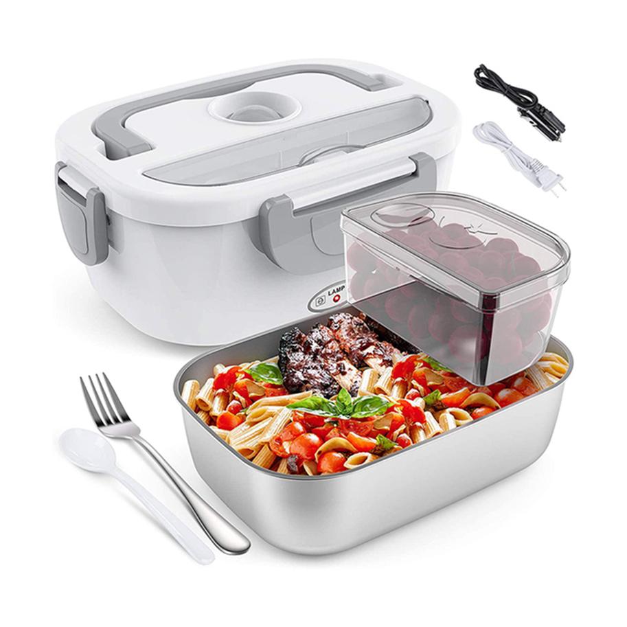 110v 220v 12v 24v portable stainless steel hot food heating electric heated lunch box for car and home