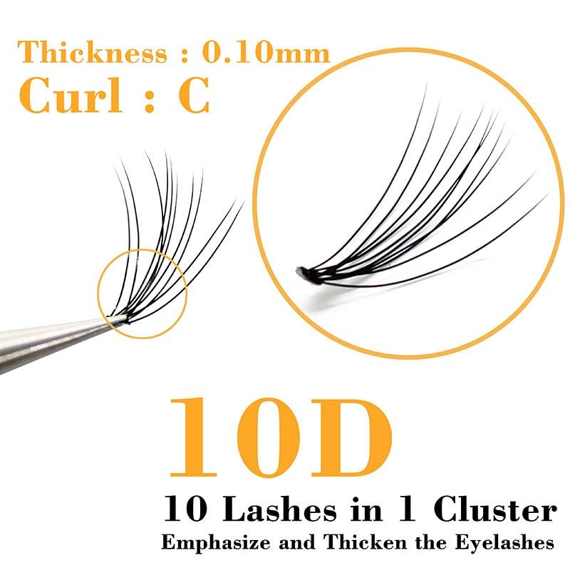 1box big capacity 60 bundles 6d 10d eyelash extensions 0 1mm thickness true mink strip eyelashes individual lashes natural style