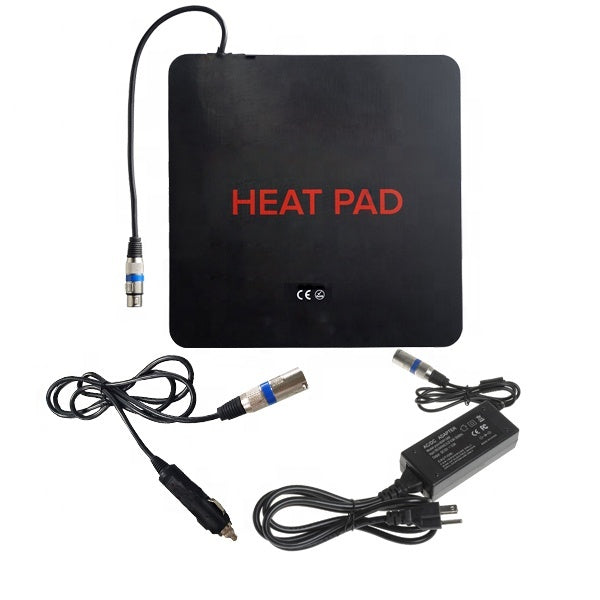 300x300mm 12V 55W Battery Pack Silicone Heating Pad for Pizza Bag