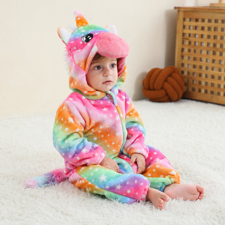MICHLEY Hotsale Kids Rompers Girls Animal Baby Jumpsuits Zipper Clothes Winter Boy Costume Newborn Baby Romper Clothes