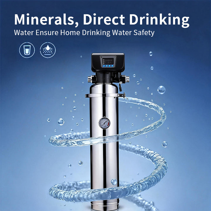 3000-8000L Fully Automatic Backwash Stainless Steel Whole House Ultrafiltration Home Water Purifiers Drink Water Filters Systems