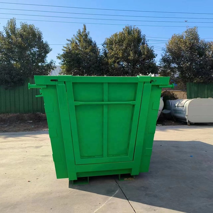 6 Cubic 6m Front Load Construction Trailer Dumpster Skip Bins Crap Metal Waste Management Bin for Home Use Scrap Metal Bin