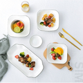 Commercial porcelain tableware ceramic restaurant plates White Porcelain Dinner Plates hotel plates