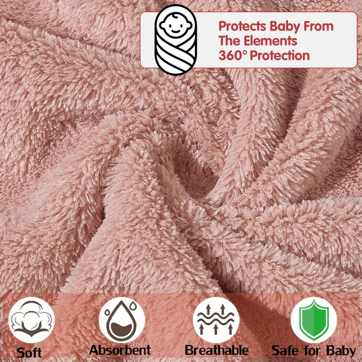 Newborn Cartoon Animal Baby Hooded Super Soft Cloak Bath Towel Kids Bathrobe Absorbent No Shedding Coral Fleece Baby Cape