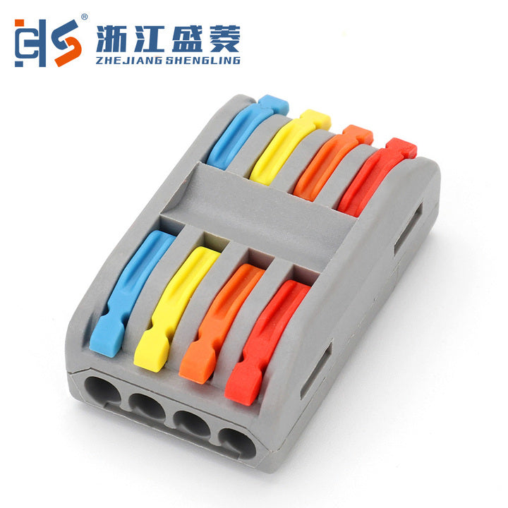 CZLS -224 Spring 4-Pole Screw Connection Industrial Electric Universal Cable Connector 222 Fast Compact Quick Wiring 32A 20-8