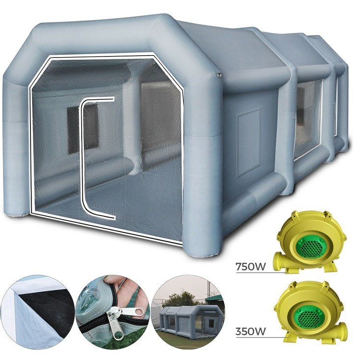 Factory Export Portable Inflatable Car Spray Booth with Electric Heating & Diesel Burner 28x15x11ft
