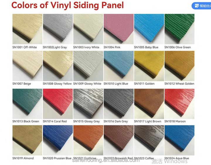 Anti-UV PVC Exterior Wall Panels Long Lifespan Vinyl Siding for Home Cabin Garden House Office Buildings Modern House Decoration