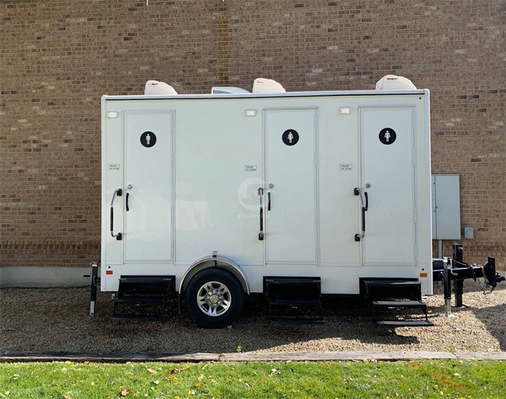 Movable Luxury Customized Used Outdoor Prefab Mobile Portable Restroom Trailer Toilet VIP With Shower Toilet Function