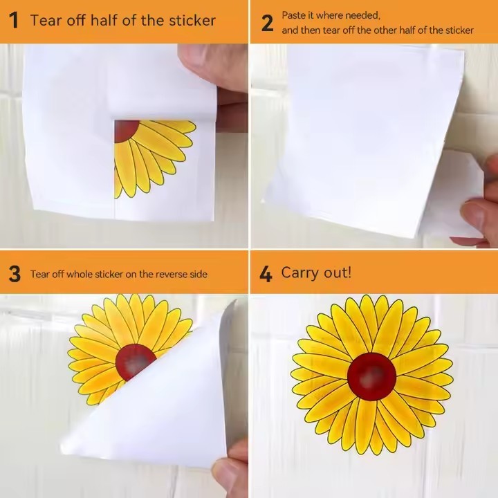 Indoor Window Fly Paper Sticky Strips Glue-Powered Fly Catcher Trap for Home Lady Bug and House Fly Killer Packaged in Bag