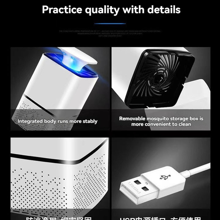 Home Indoor Mosquito Killer Lamp Automatic Trap Plug in Insect Catcher Electric Suction Fly Zapper for Bedroom Use