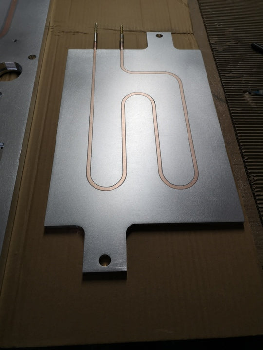 Custom Liquid Cooling Heatsink Aluminum Cold Plate with Cooper Tubes Water Cooling Plate