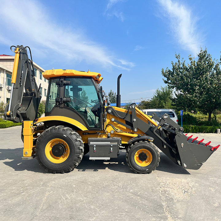 Free Shipping Retroexcavadora Cheap Small Backhoe Loader with Cab CE EURO 5 EPA Backhoe Excavator Loader 4x4 Backhoe Loader