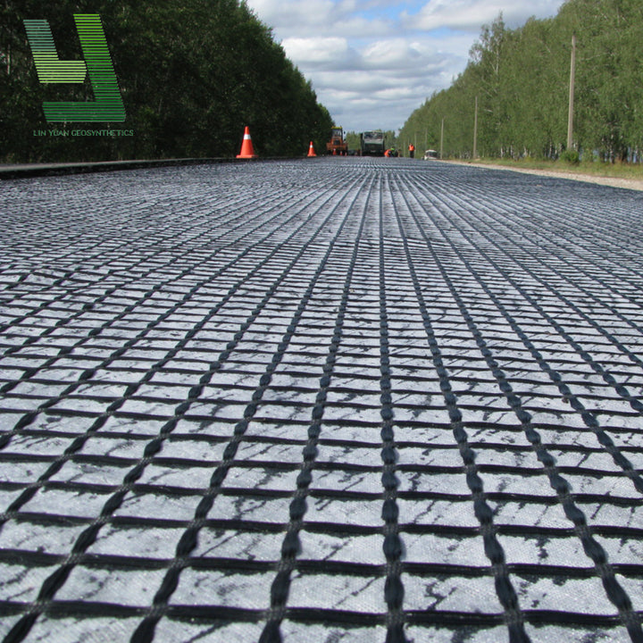 Soft Soil Reinforcement Polyester Geogrid Biaxial PET Geogrids in Bank Reinforcement Retaining Wall Geogid Price