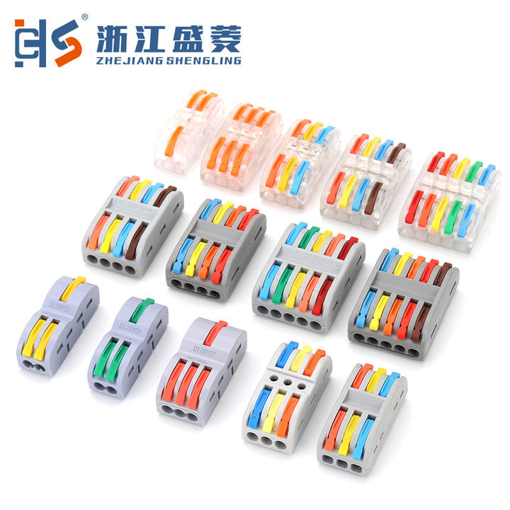 CZLS -224 Spring 4-Pole Screw Connection Industrial Electric Universal Cable Connector 222 Fast Compact Quick Wiring 32A 20-8