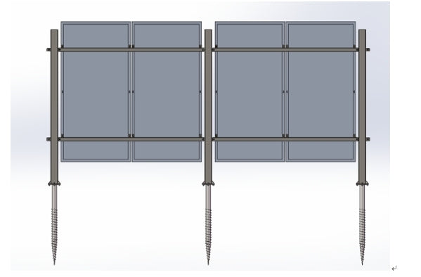 Yuens Vertical Solar Fence Solar Panel Ground Mounting Brackets Solar Frame