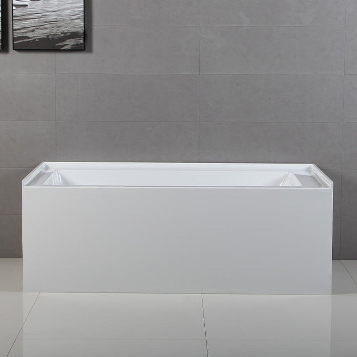 Best Selling 60 Inch New Pure White Acrylic Modern Apron Hotel Bathtubs with Skirts