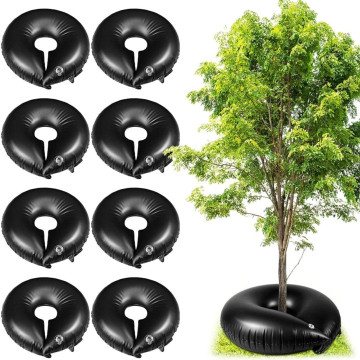 PVC Tree Watering Bag/Ring with Deep Root & Low-Profile Slow Release for Planted Multi-Trunk or Evergreen Trees