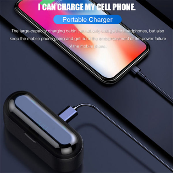 F9 2000mAh Power Bank LED Display Charging Case Waterproof Headphones Pods True Stereo in Ear Earbuds TWS Wireless Earphone